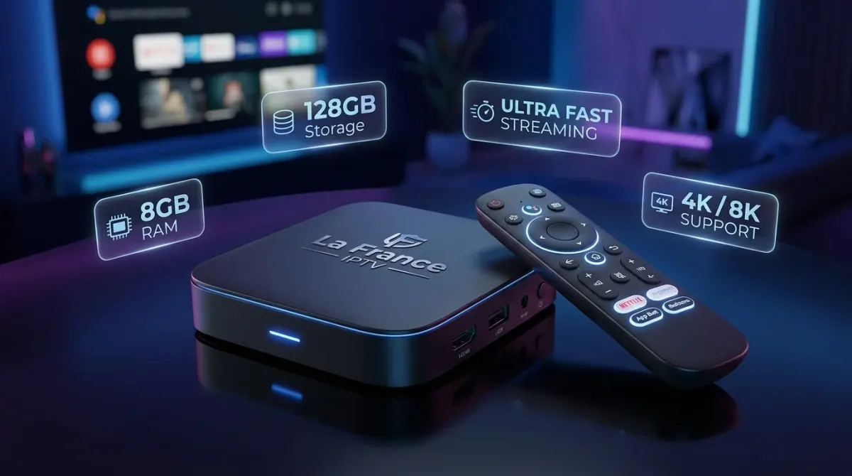 Box IPTV Android et sa télécommande
