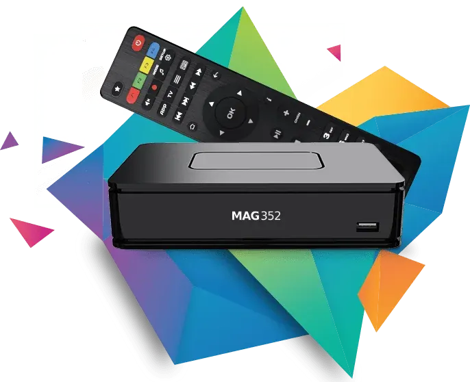 Boîtier IPTV MAG box et sa télécommande